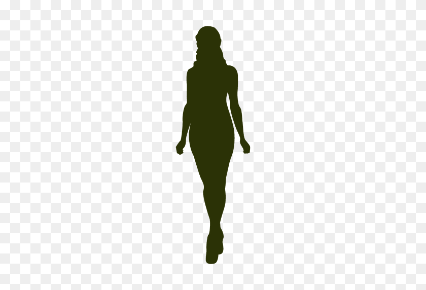 512x512 La Moda De La Chica Caminando Silueta - Chica Caminando Png