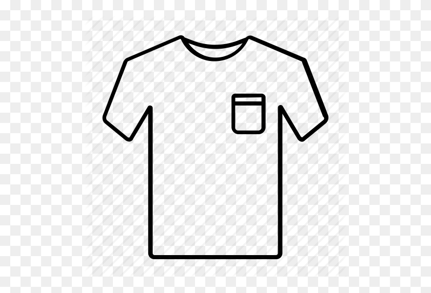 512x512 Fashion, Outline, Shirt, Stroke, Style, T Shirt Icon - Tshirt Outline Clipart