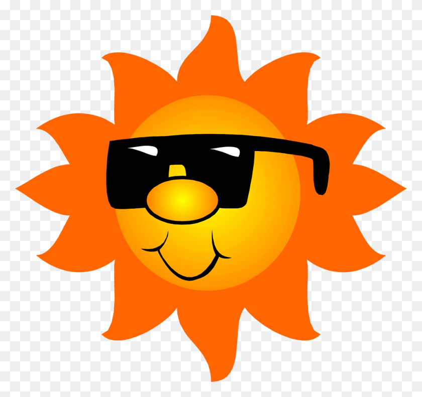 958x898 Fashion Pure Clip Art Sun With Sunglasses - Open Minded Clipart