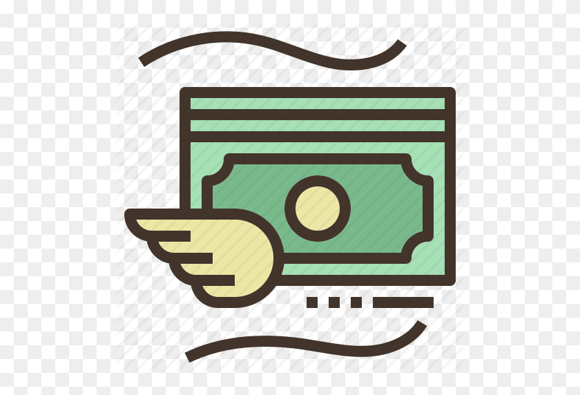 512x512 Fast, Flying, Money, Transfer, Way Icon - Money Flying PNG