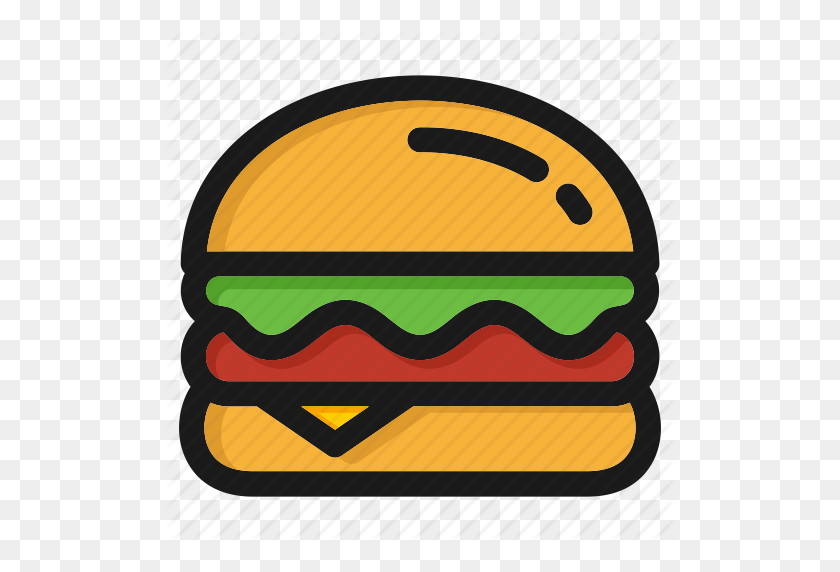 512x512 Fast Food' - Cheeseburger PNG