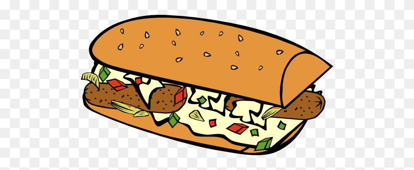 512x285 Fast Food Breakfast Sub Sandwich Clipart - Sub PNG