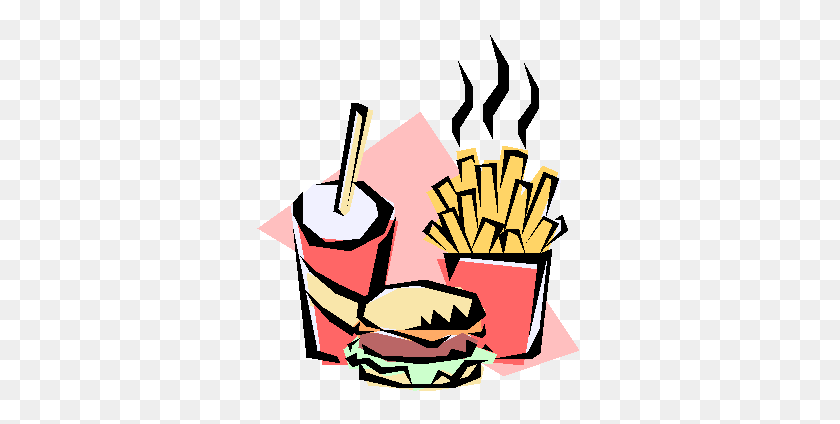 325x364 Fast Food, Burger, Fries - Burger And Fries Clipart