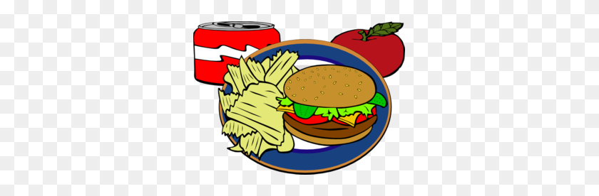 297x216 Fast Food Clip Art - Hamburger And Fries Clipart