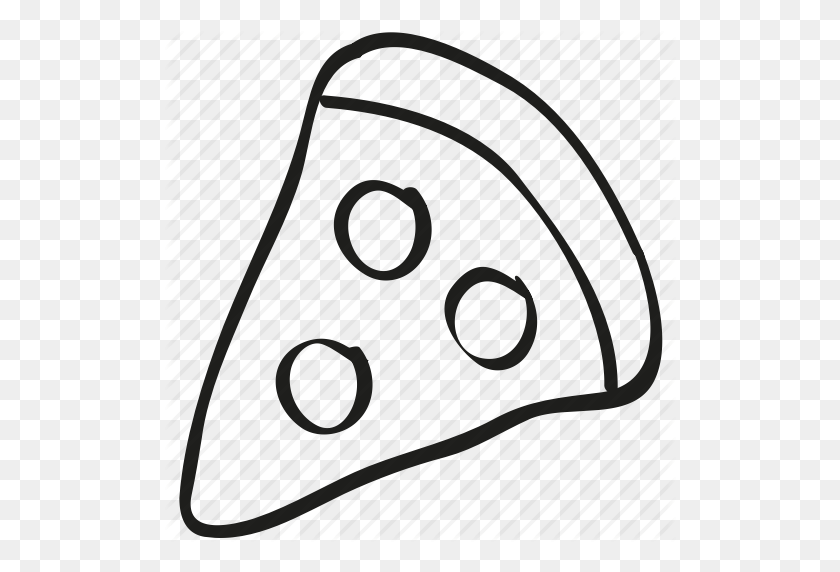 512x512 Fast Food, Food, Pizza, Pizza Slice, Slice Icon Icon - Pizza Black And White Clipart
