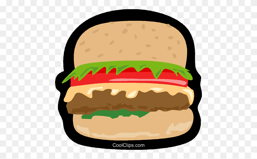 480x461 Fast Food, Hamburger, Burger Royalty Free Vector Clip Art - Fast Food Clipart