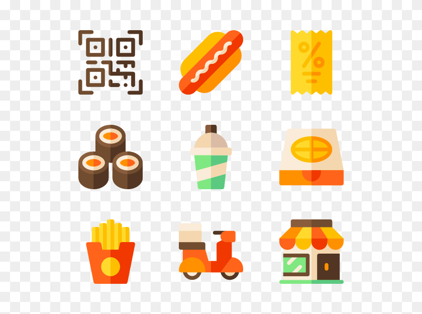 600x564 Fast Food Icons - Food Delivery Clipart