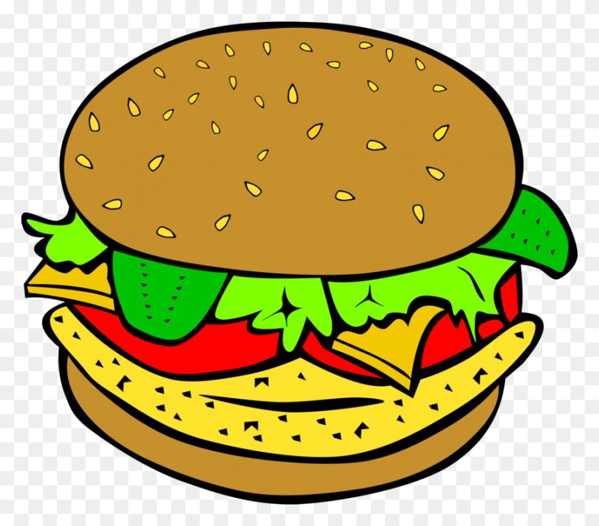 864x750 Fast Food Junk Food Hamburger Dinner - Out To Lunch Clipart