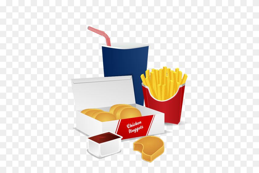 400x500 Fast Food Menu Vector Graphics - French Food Clipart