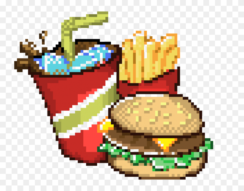 820x630 Fast Food Pixel Art Maker - Junk Food PNG