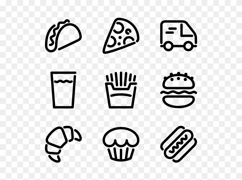 600x564 Fast Food Snacks Icons - Snack PNG