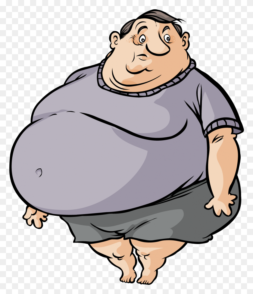 Fat Man On Scale Cartoon