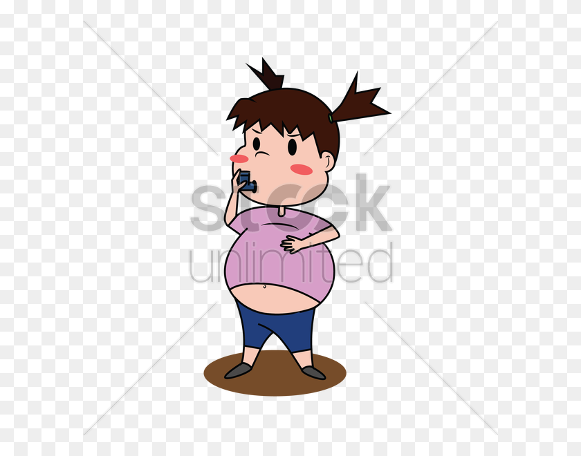 600x600 Fat Girl Eating Vector Image - Fat Girl Clipart