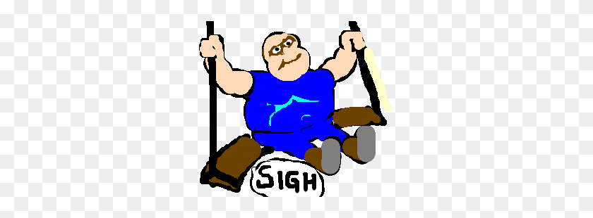 300x250 Fat Kid Goes To Swing On A Disappointed Swing Drawing - Fat Kid Clipart