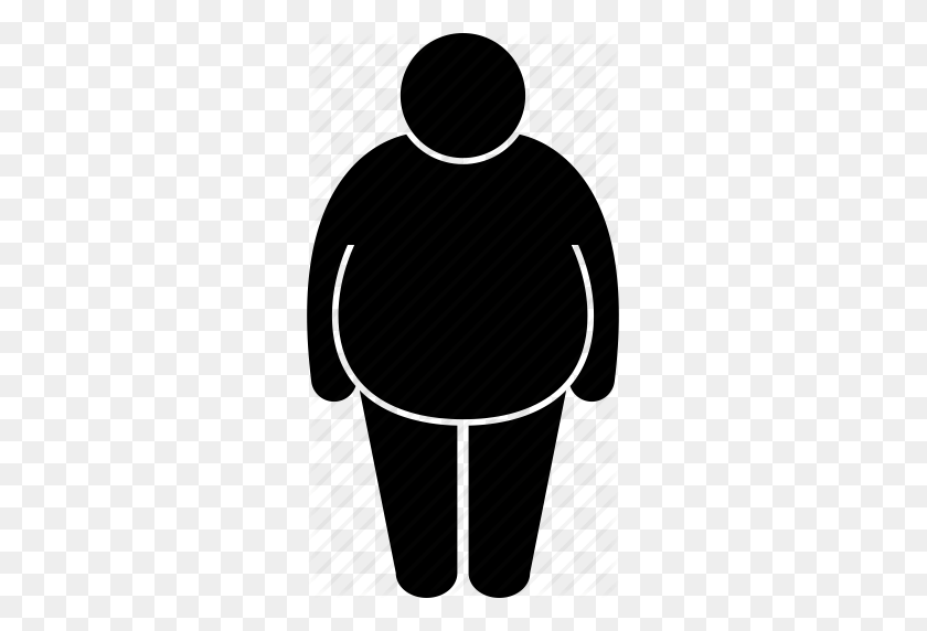 283x512 Fat, Man, Obese, Obesity Icon - Fat Man PNG