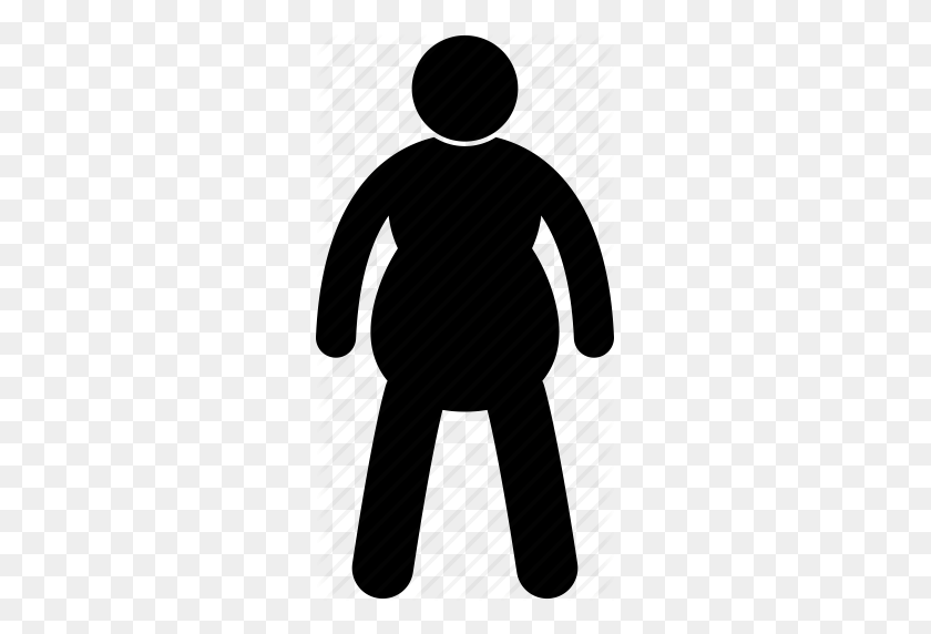 269x512 Fat, Man, Obese, Person, Size, Unhealthy, Weight Icon - Fat Person Clipart