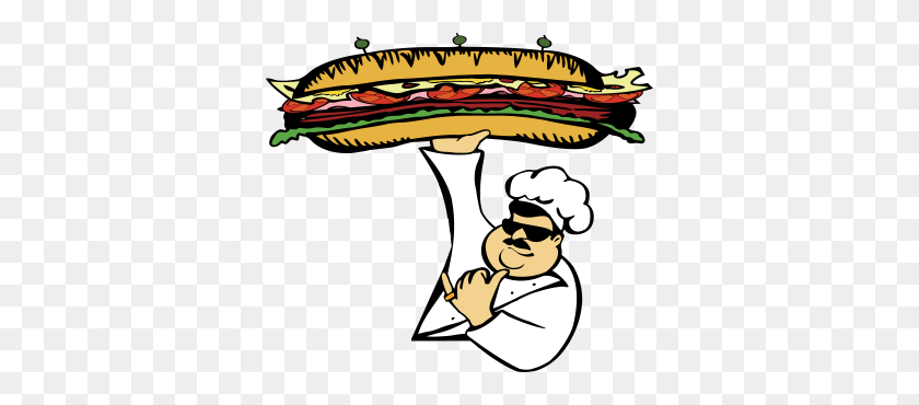 354x310 Fat Sal's Deli We're Makin Sandwiches Over Here! - Burger Patty Clipart