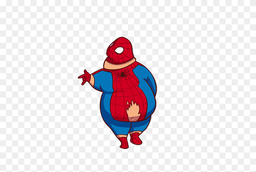 400x504 Fat Spider Man What If Superheros Let Themselves Go - Fat Man Clipart
