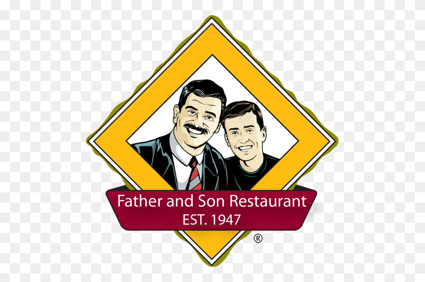 500x497 Father And Son - Spaghetti Clip Art
