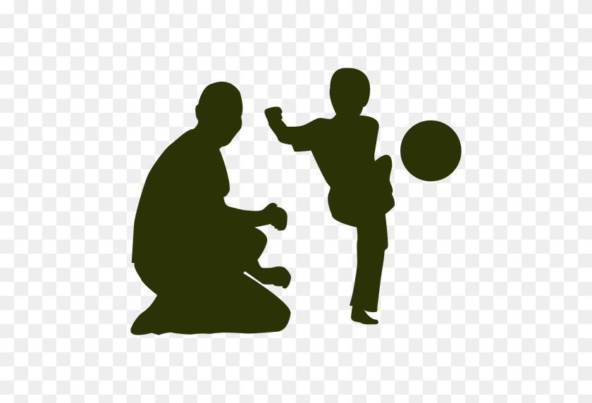 512x512 Father And Son Playing Football - Father And Son PNG