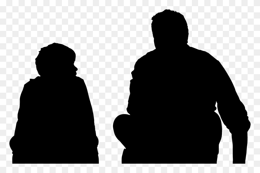 2110x1354 Father And Son Sitting Silhouette Minus Landscape Icons Png - Landscape PNG