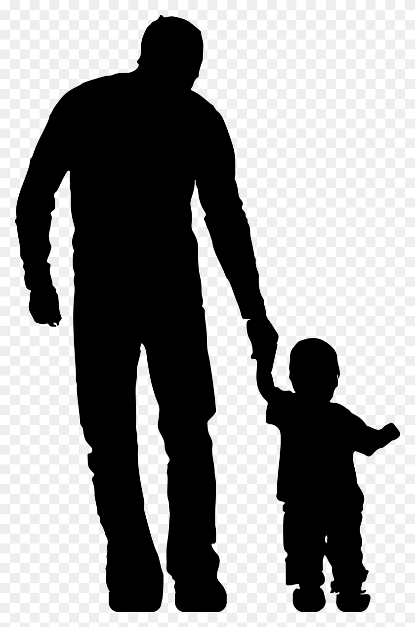 1466x2274 Father And Toddler Silhouette Icons Png - Children Silhouette PNG