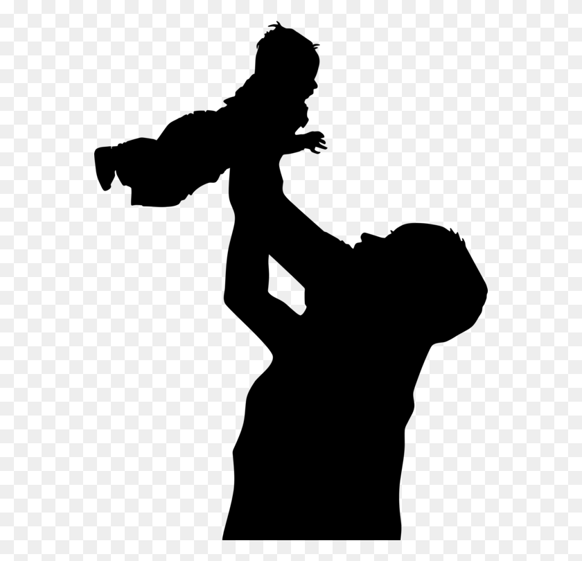 568x750 Father Child Silhouette Parent Son - Father And Son Clipart