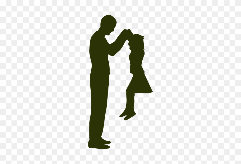 512x512 Father Picking Daughter Silhouette - Father PNG