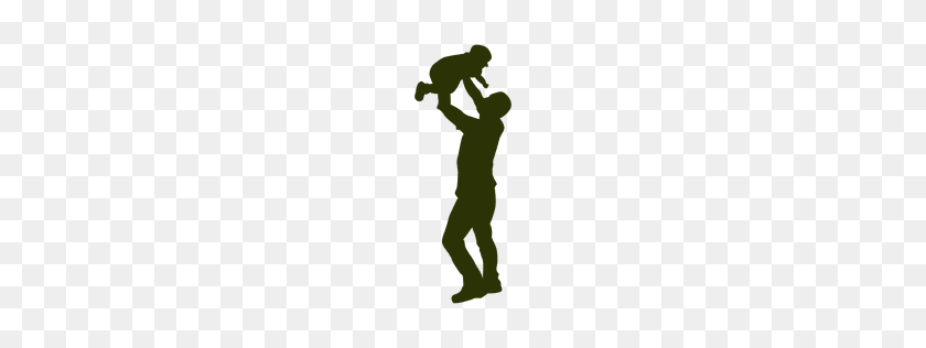 256x256 Father Playing With Child Silhouette - Father And Son PNG
