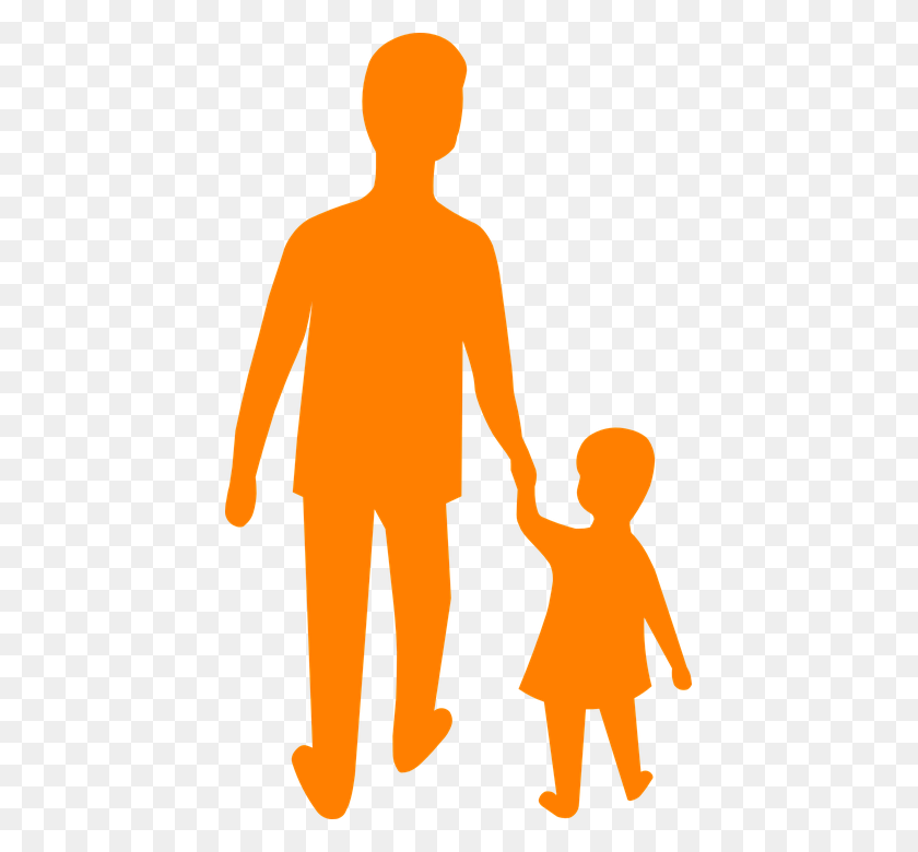 427x720 Father, Son, Daughter, Silhouette Png - Father And Son PNG