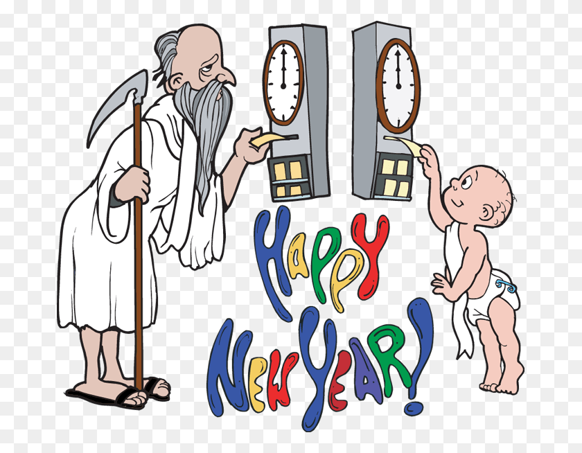 675x594 Father Time New Year Clip Art Merry Christmas And Happy New Year - Father Time Clipart