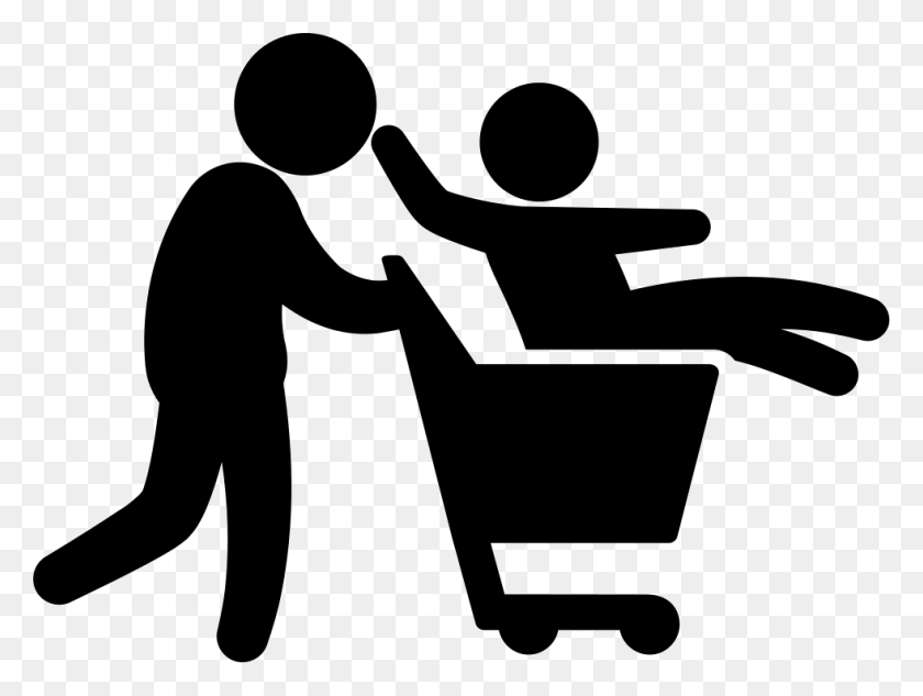 981x721 Father With Son On Shopping Cart Png Icon Free Download - Father And Son PNG