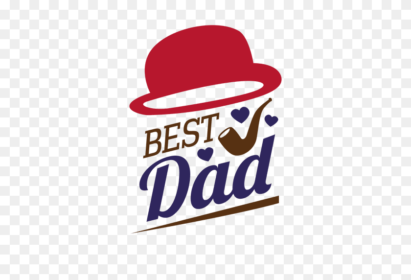 512x512 El Día Del Padre Mejor Papá De La Etiqueta Engomada - El Día Del Padre Png
