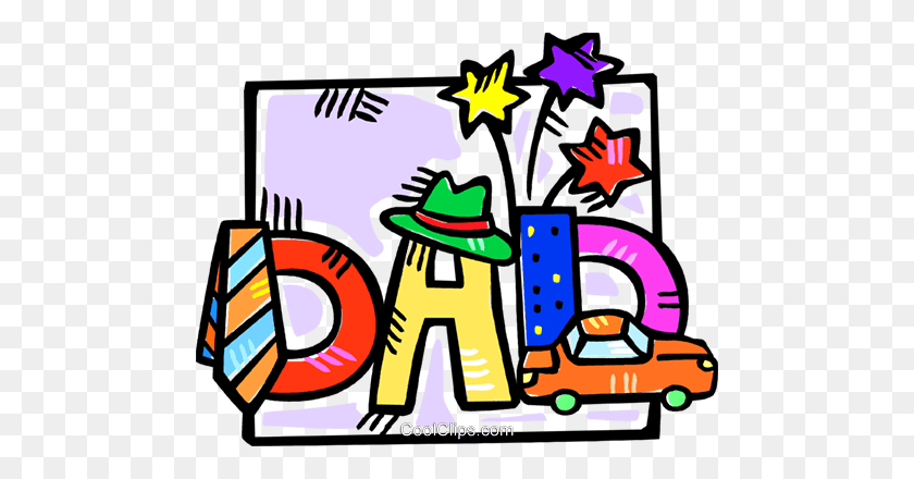 480x380 Father's Day Motif Royalty Free Vector Clip Art Illustration - Free Happy Fathers Day Clipart
