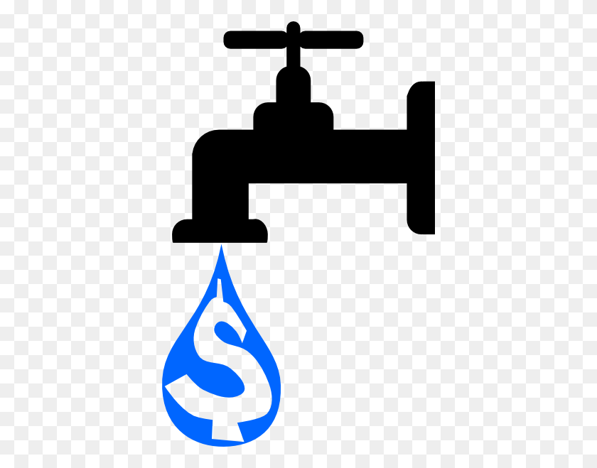 384x599 Faucet With Money Dripping Clip Art - Dripping Clipart