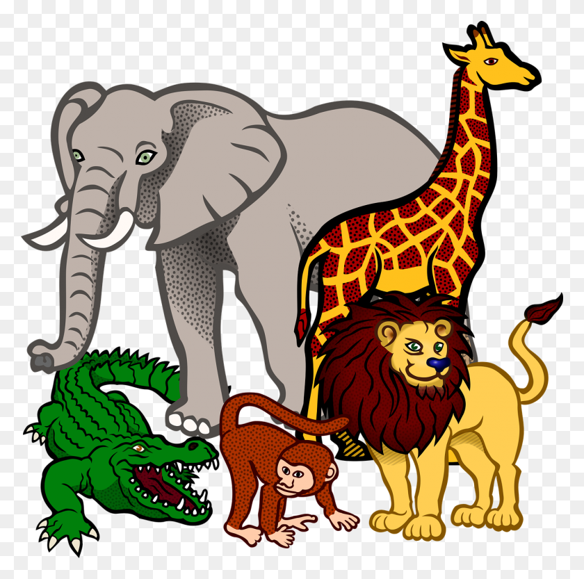 1280x1269 Фауна Африки Детские Джунгли Животные Картинки - Детские Животные Джунглей Клипарт