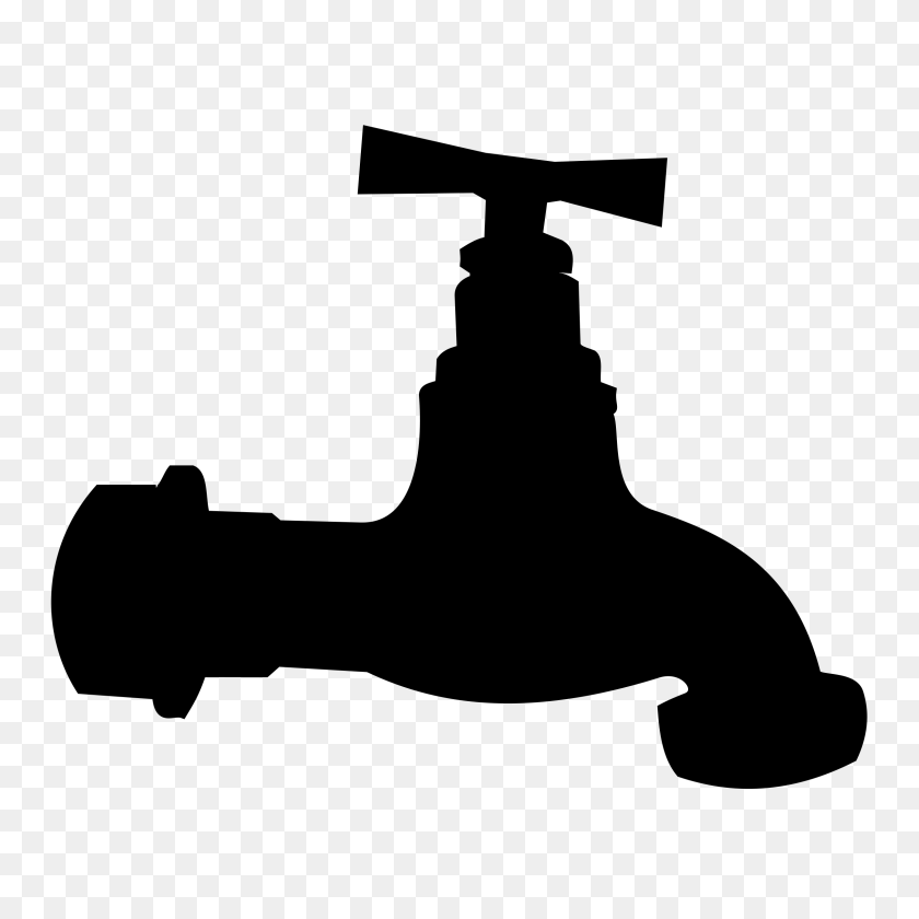 2400x2400 Fawcet Clipart Silhouette - Dripping Faucet Clipart