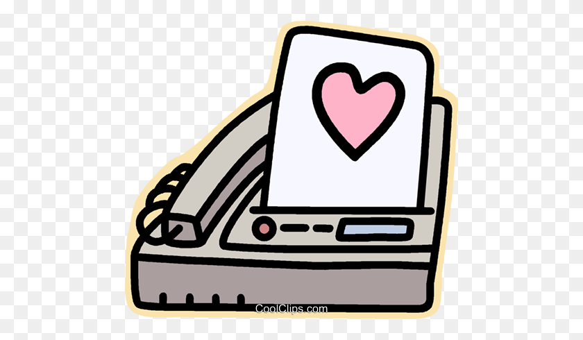 480x430 Fax Machine Royalty Free Vector Clip Art Illustration - Fax Clipart