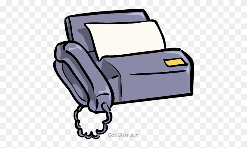 480x444 Fax Machine Royalty Free Vector Clip Art Illustration - Fax Clipart