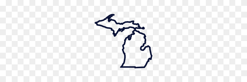 220x220 Fcc Maps - Michigan Outline PNG
