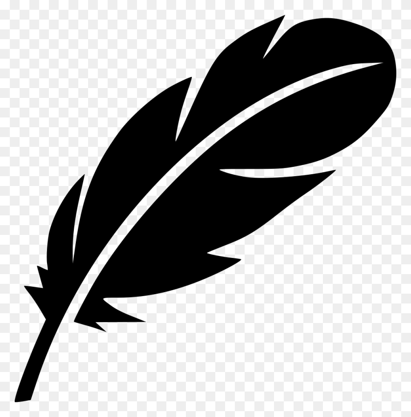 980x996 Feather Computer Icons Quill Clip Art - Black Feather PNG