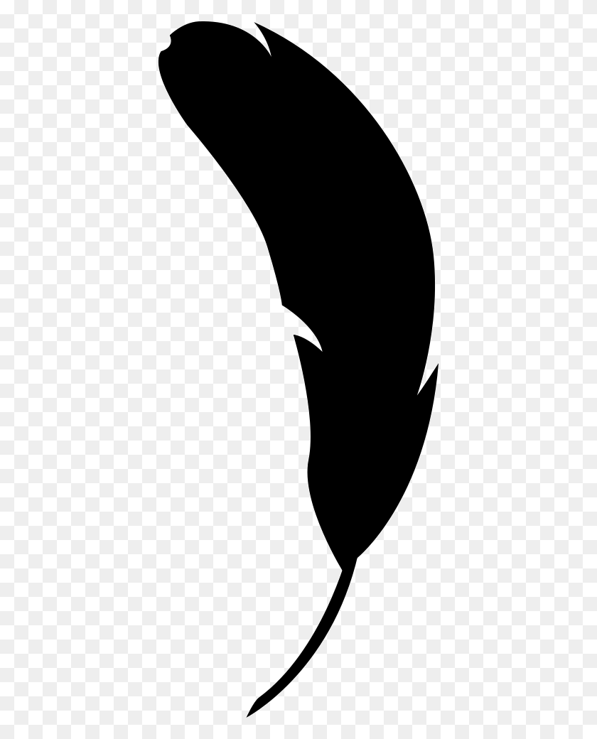 396x980 Feather Filled Natural Shape Png Icon Free Download - Feather Silhouette PNG