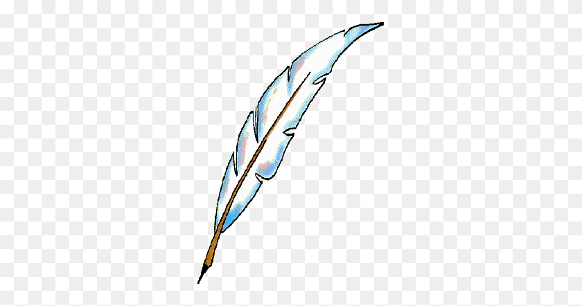 271x382 Feather Narrow - Feather Pen PNG