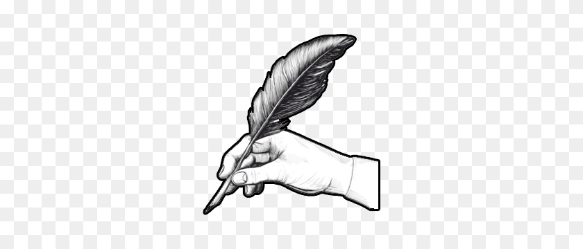 300x300 Feather Pen With Hand Png Png Image - Feather Pen PNG