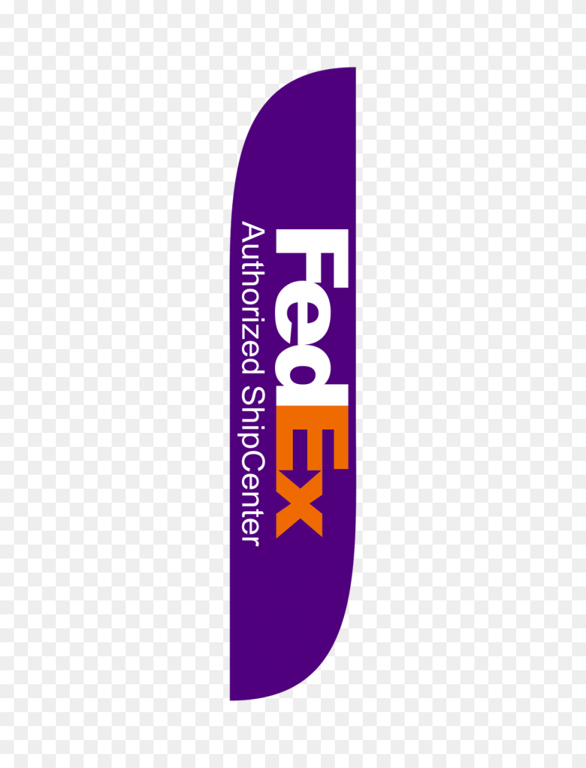 960x1280 Fedex Authorized Ship Center Feather Flag Purple - Fedex PNG