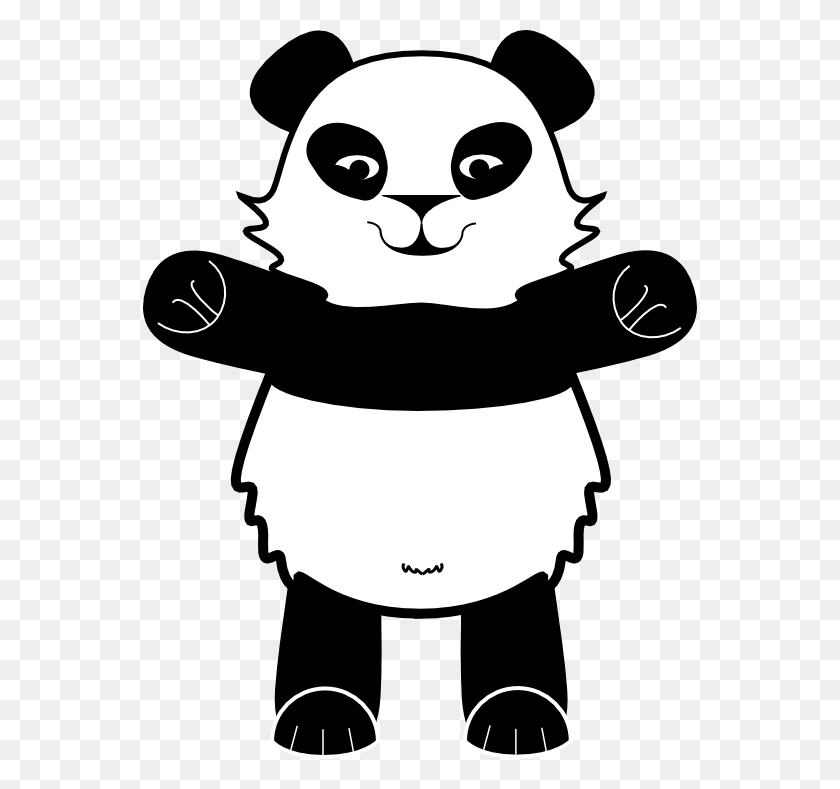 554x729 Fedora People - Panda Face PNG