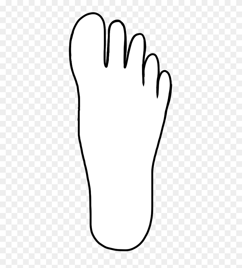 427x871 Feet Clipart Hand Foot - Hand Outline Clip Art