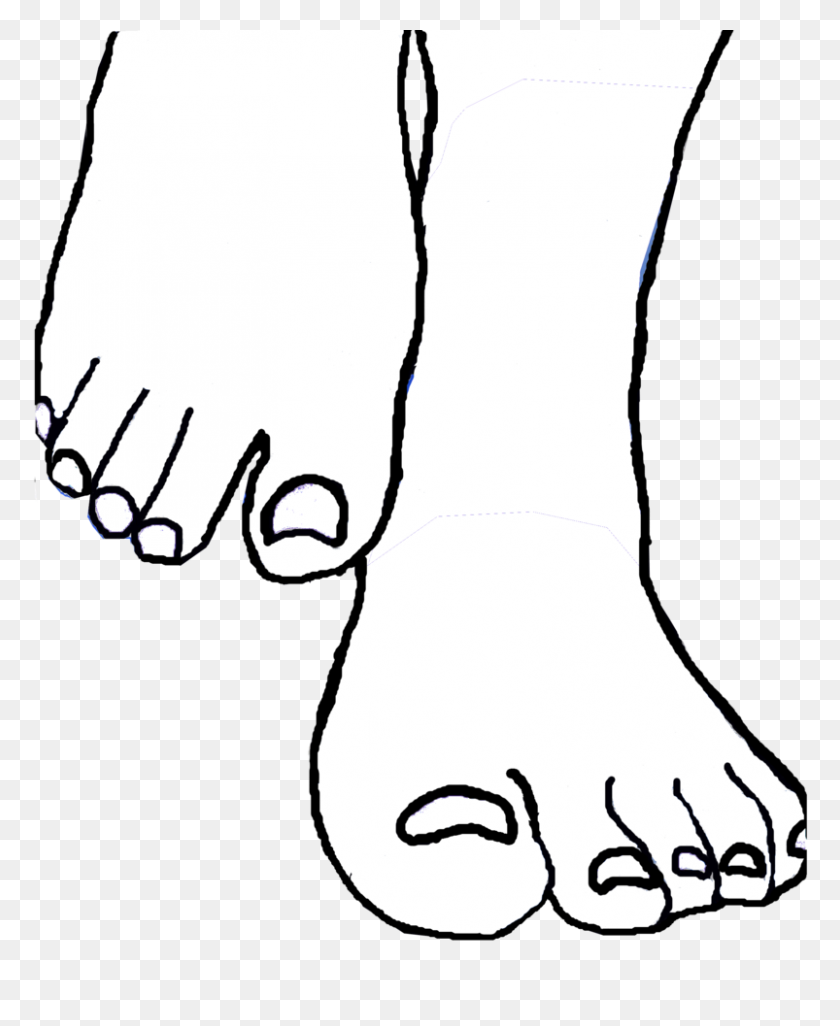 803x995 Feet Template - Foot Outline Clipart