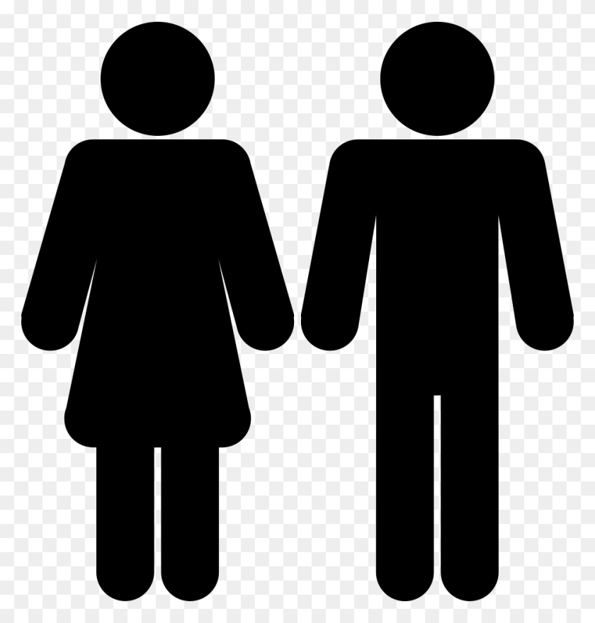 934x982 Female And Male Shapes Silhouettes Png Icon Free Download - Man Silhouette PNG