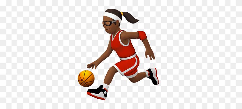 320x320 Female Basketball Player Apple Emoji Transparent Png - Running Emoji PNG